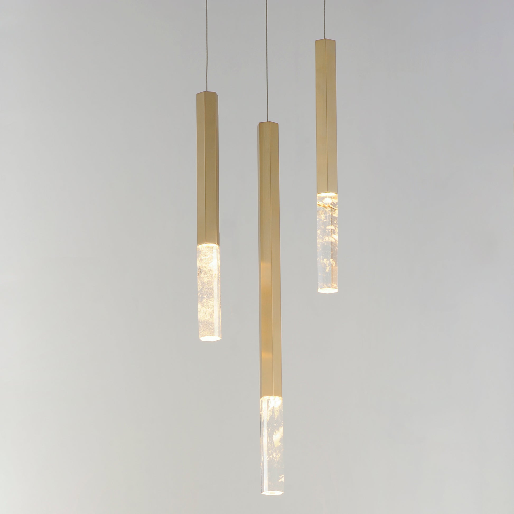 Diaphane LED 3-Light Pendant Gold by ET2
