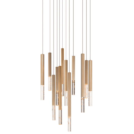 Diaphane 12-Light LED Pendant Gold by ET2