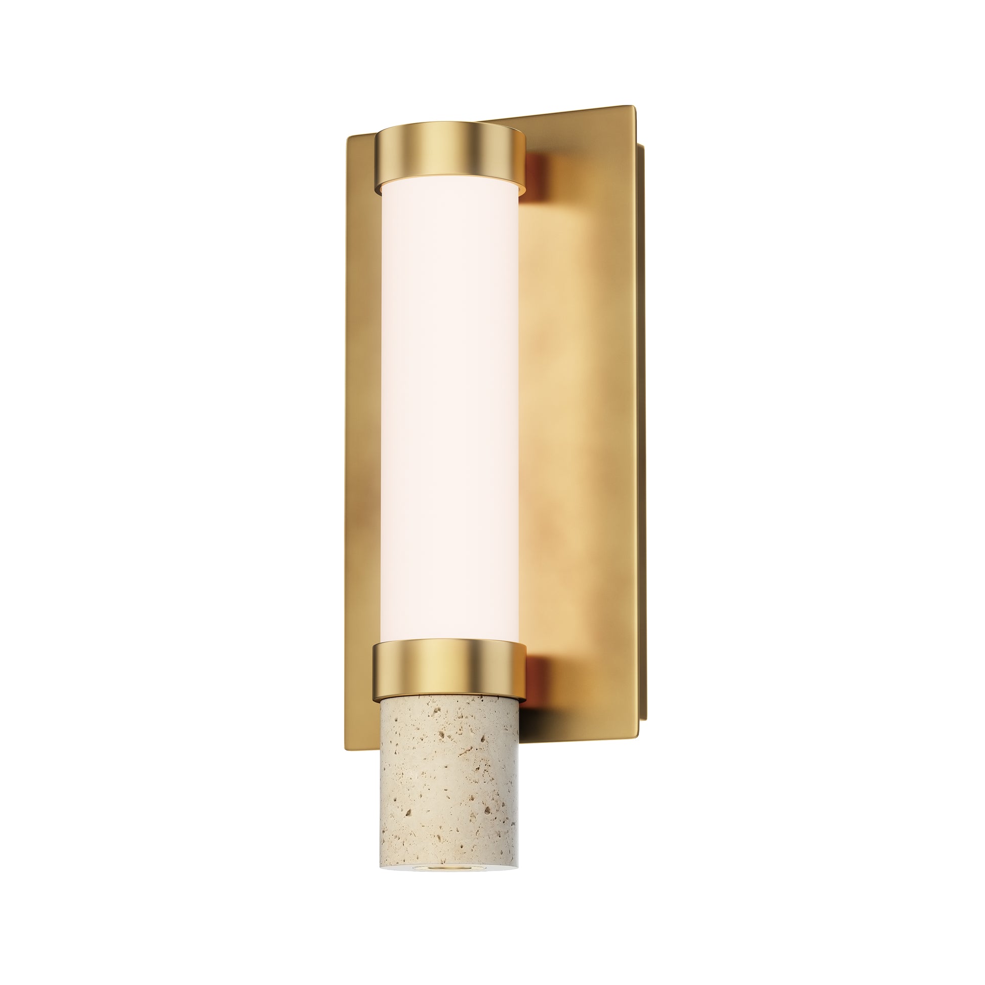 Travertine LED Wall Sconce Travertine/Gold by ET2