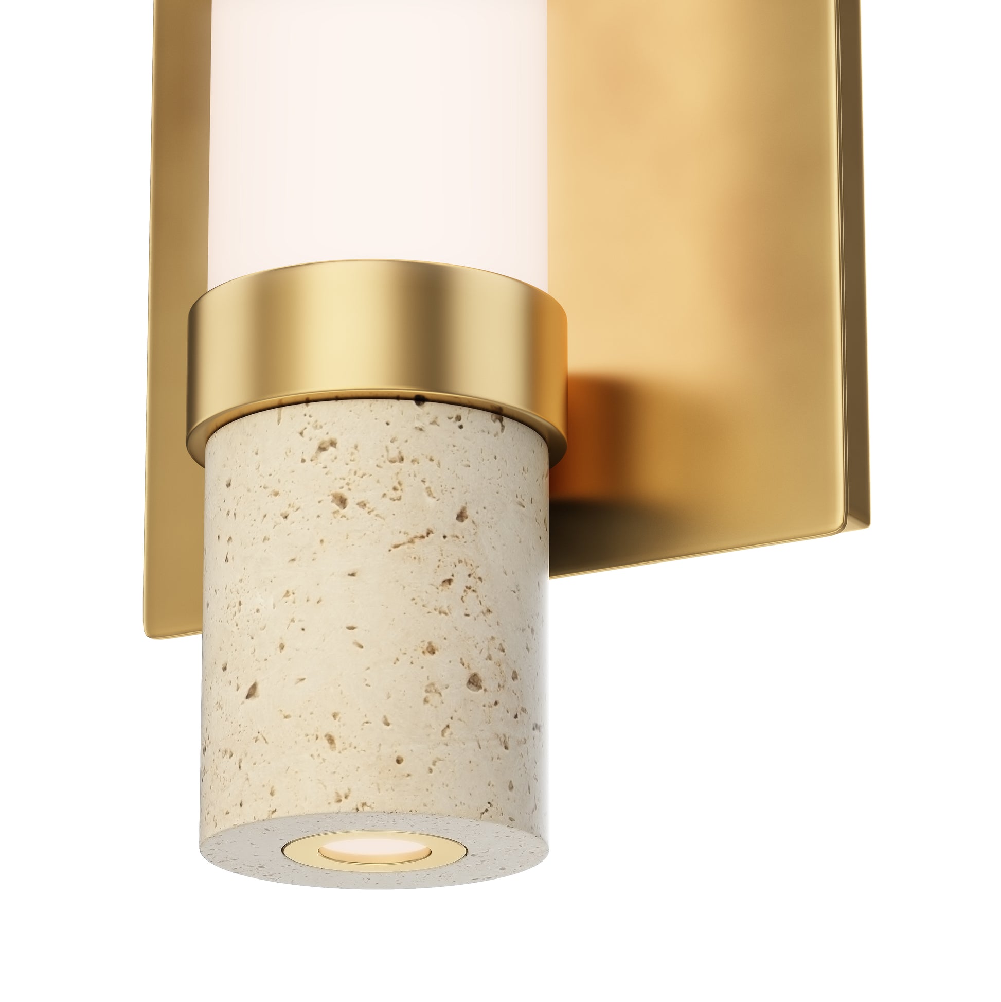 Travertine LED Wall Sconce Travertine/Gold by ET2