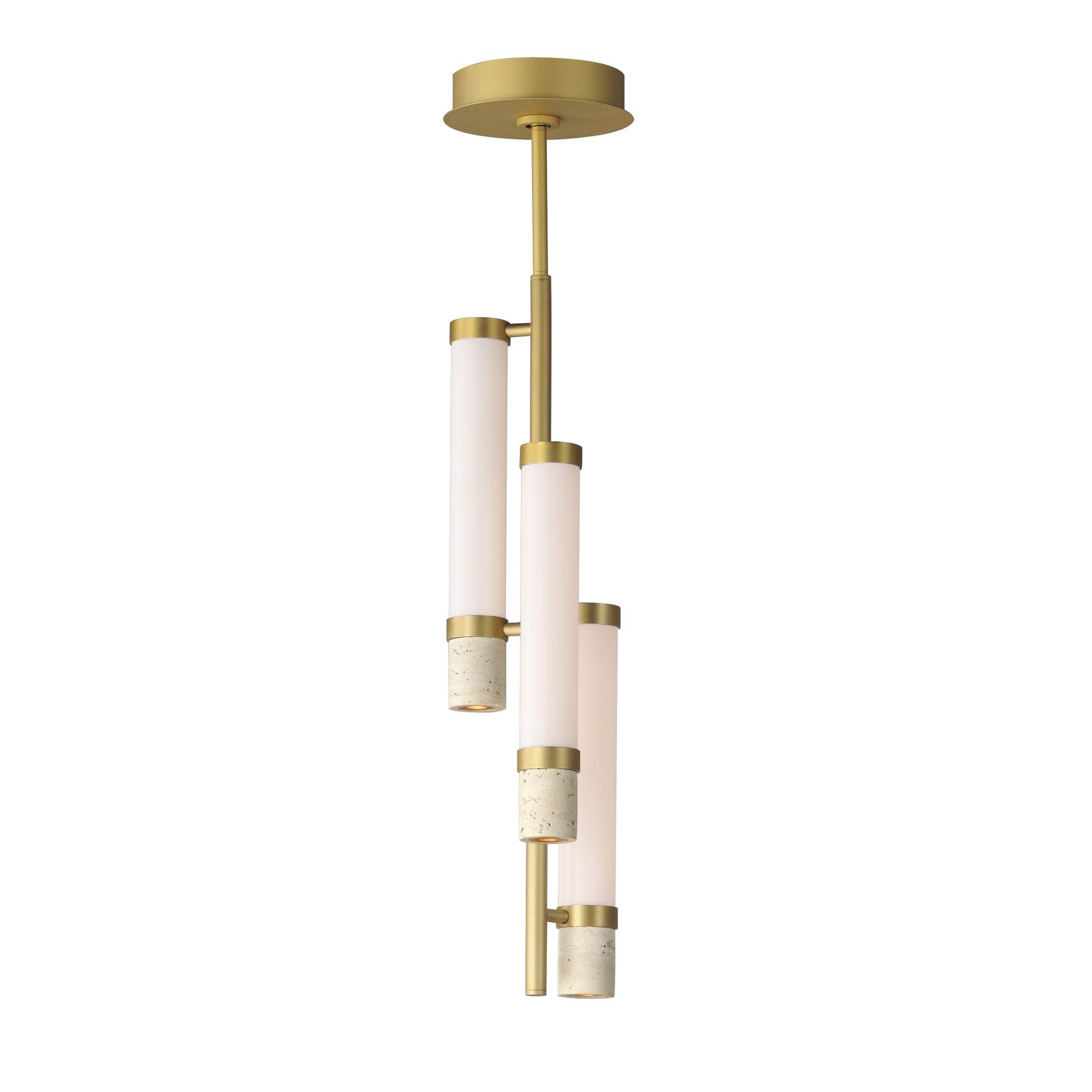 Travertine 3-Light LED Pendant Travertine/Gold by ET2