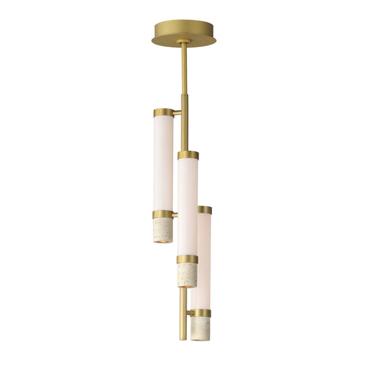 Travertine 3-Light LED Pendant Travertine/Gold by ET2