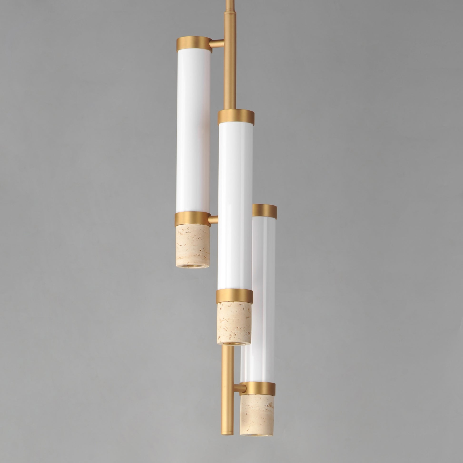 Travertine 3-Light LED Pendant Travertine/Gold by ET2