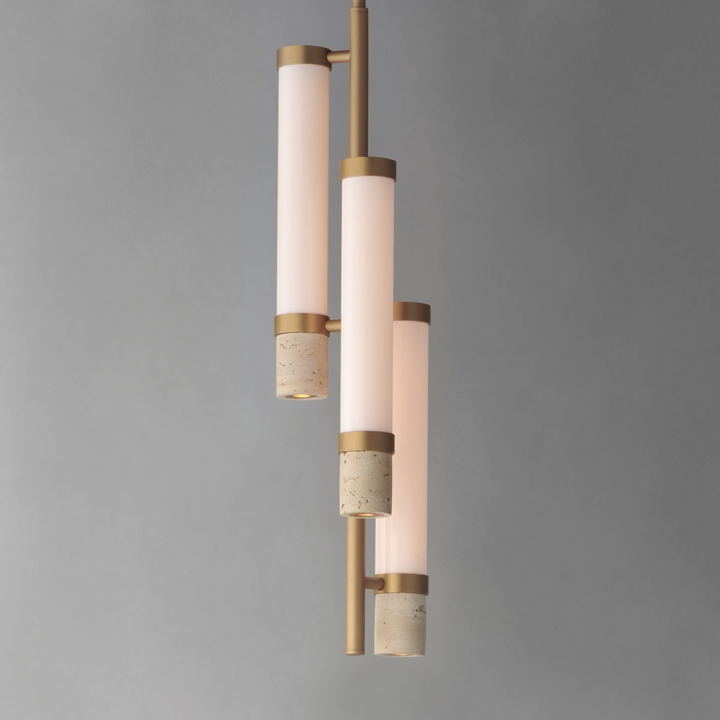 Travertine 3-Light LED Pendant Travertine/Gold by ET2