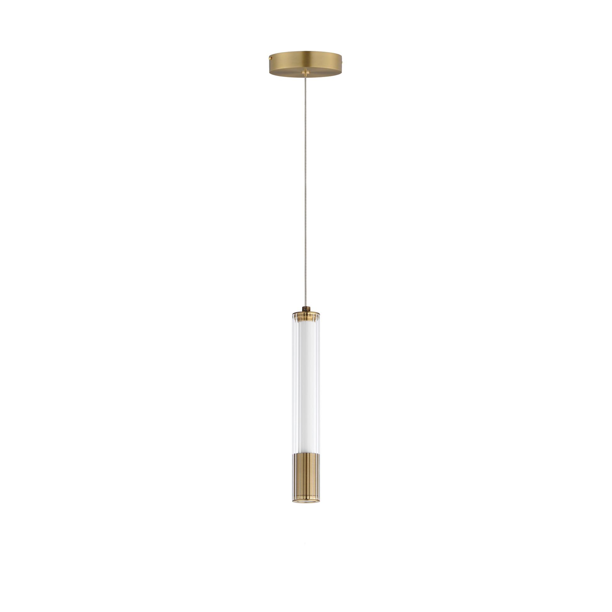 Cortex 10" LED Pendant Natural Aged Brass by ET2