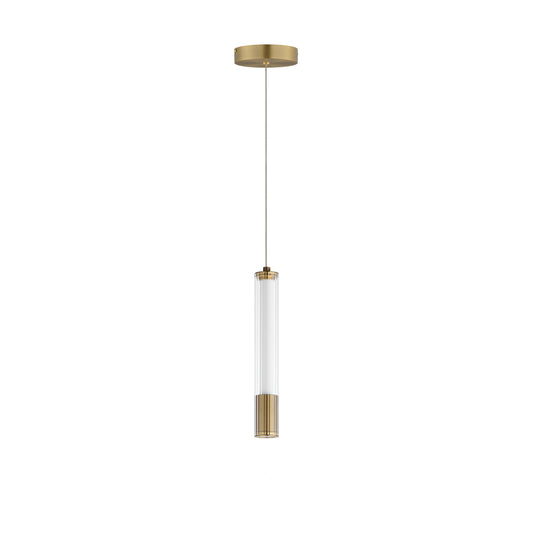 Cortex 10" LED Pendant Natural Aged Brass by ET2