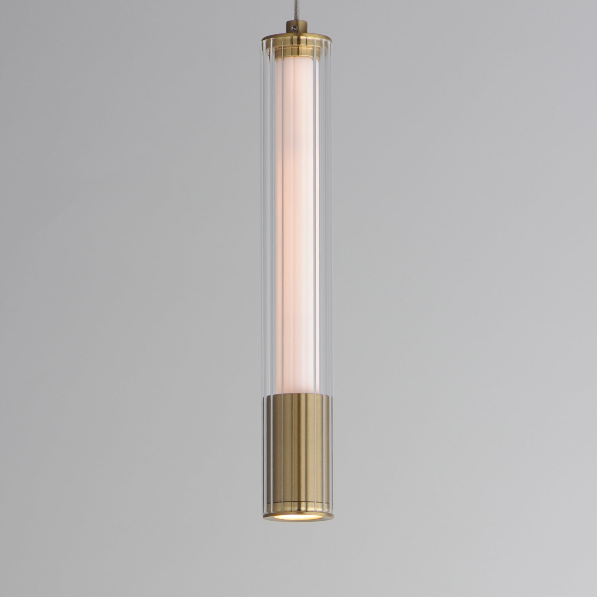 Cortex 10" LED Pendant Natural Aged Brass by ET2
