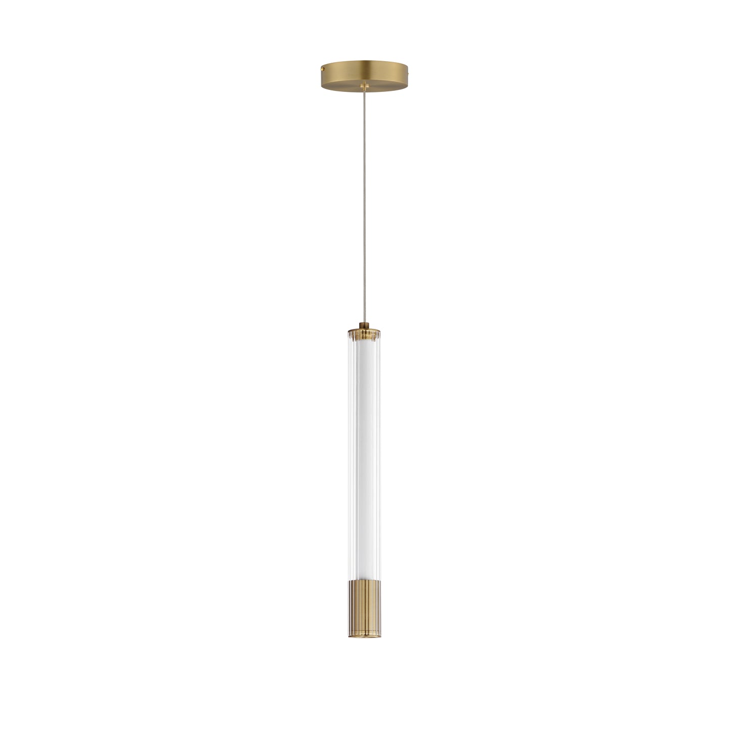 Cortex 14" LED Pendant Natural Aged Brass by ET2