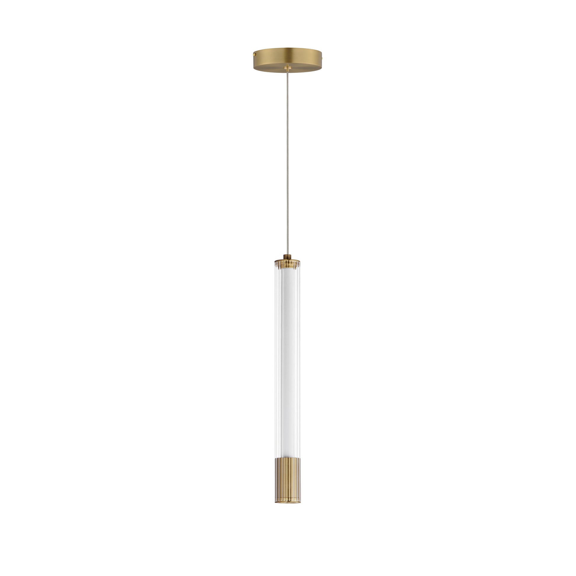 Cortex 14" LED Pendant Natural Aged Brass by ET2
