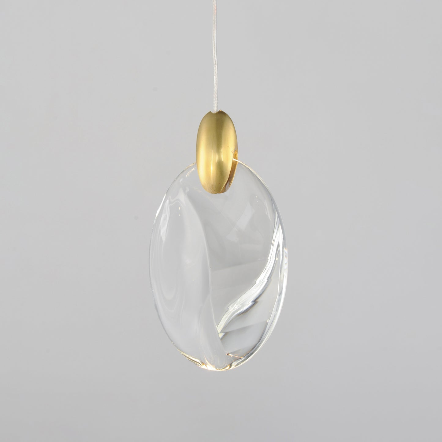 Pebble LED Pendant Black/Polished Gold by ET2