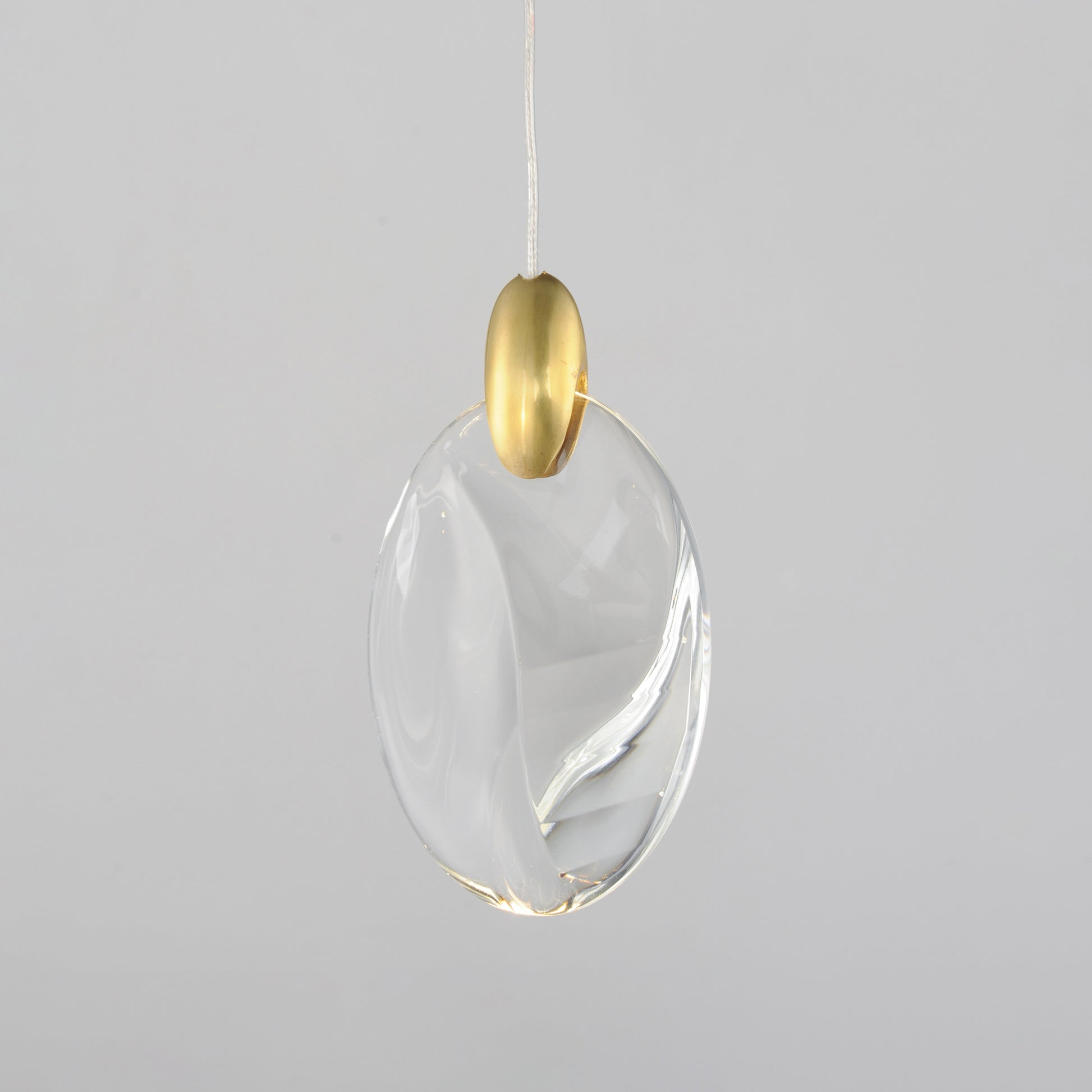 Pebble LED Pendant Black/Polished Gold by ET2