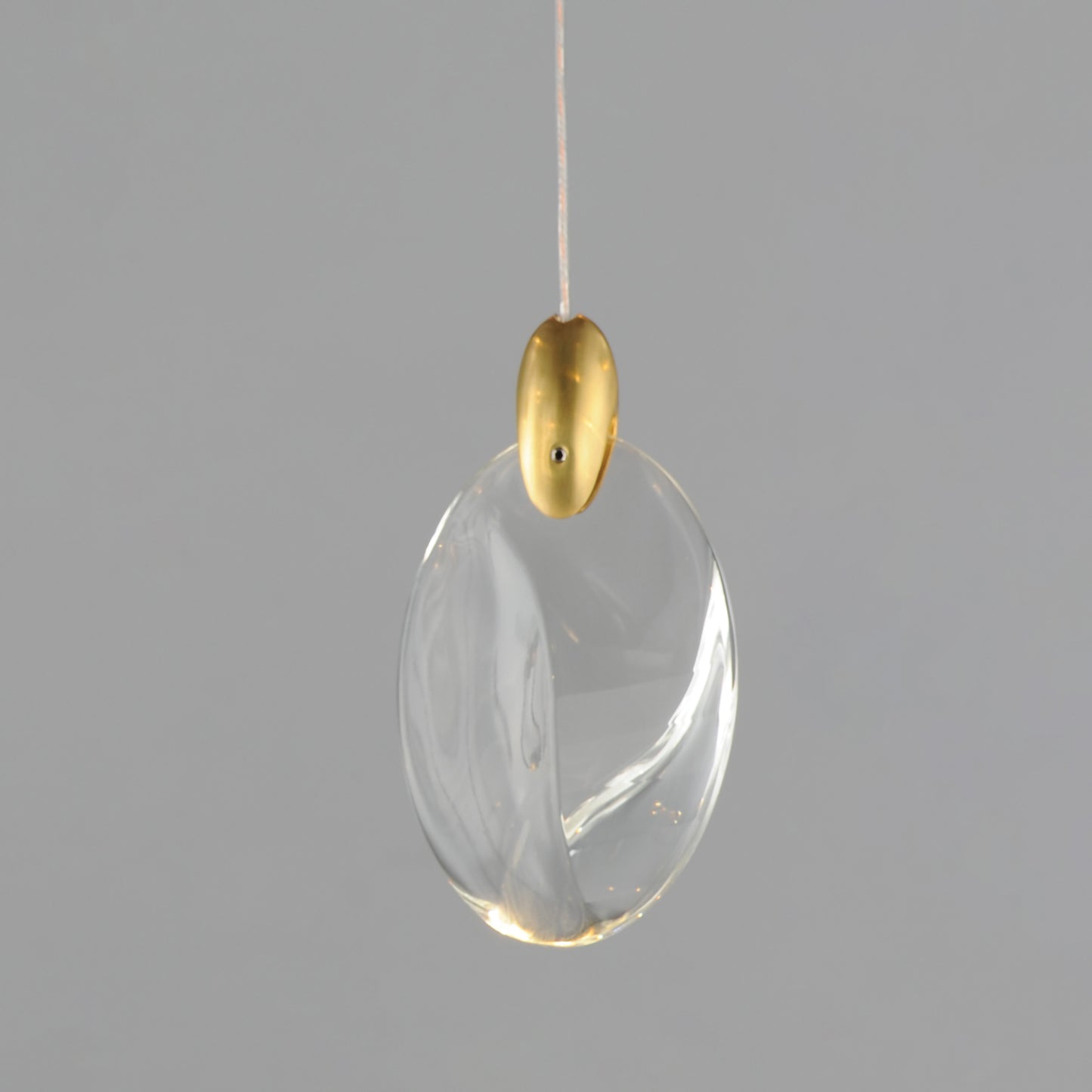 Pebble LED Pendant Black/Polished Gold by ET2
