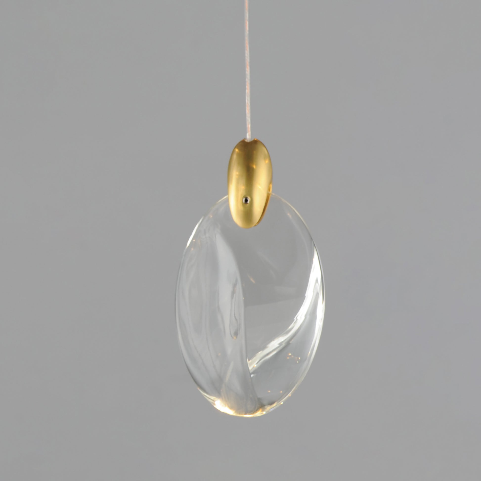 Pebble LED Pendant Black/Polished Gold by ET2