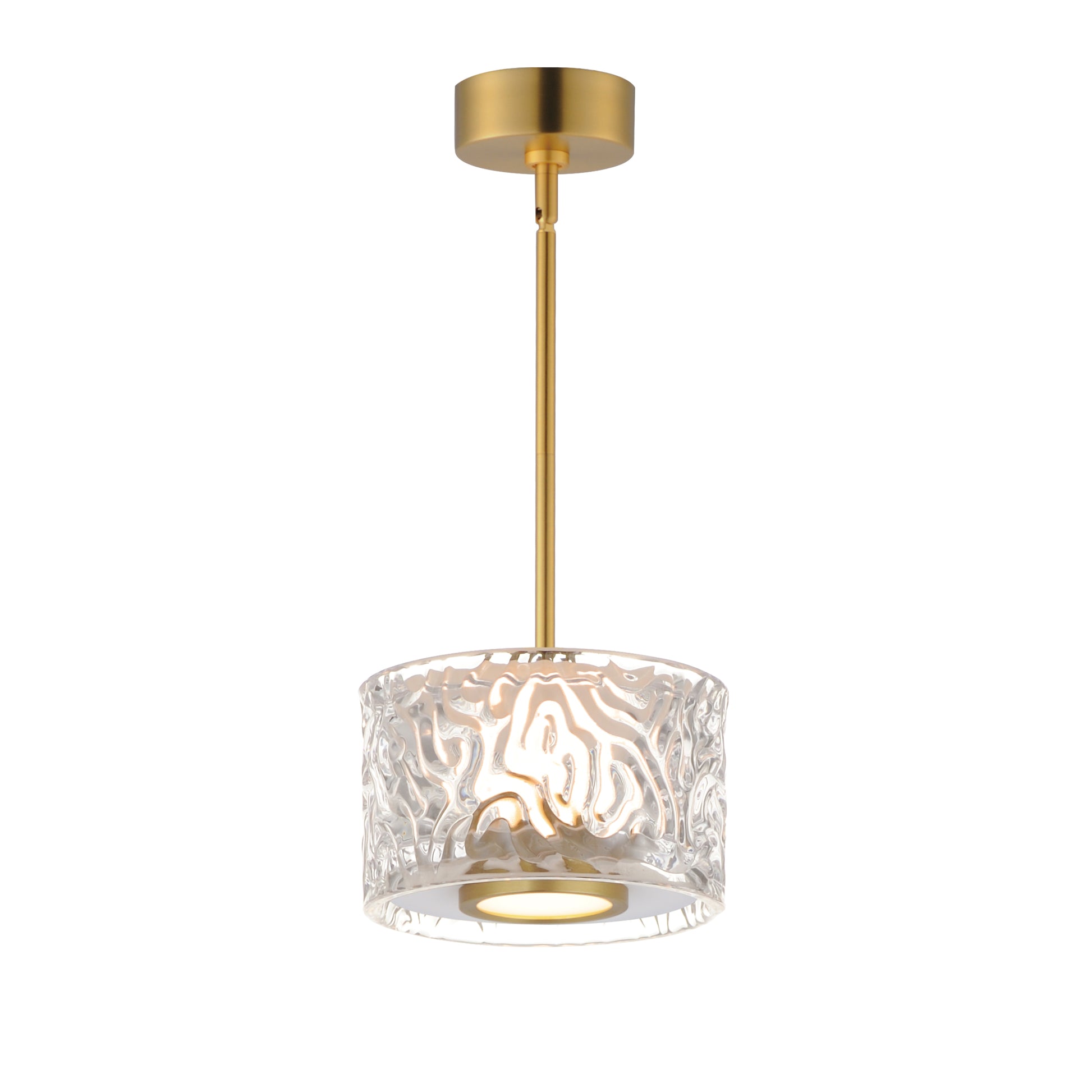 Elysian LED Pendant Natural Aged Brass by ET2
