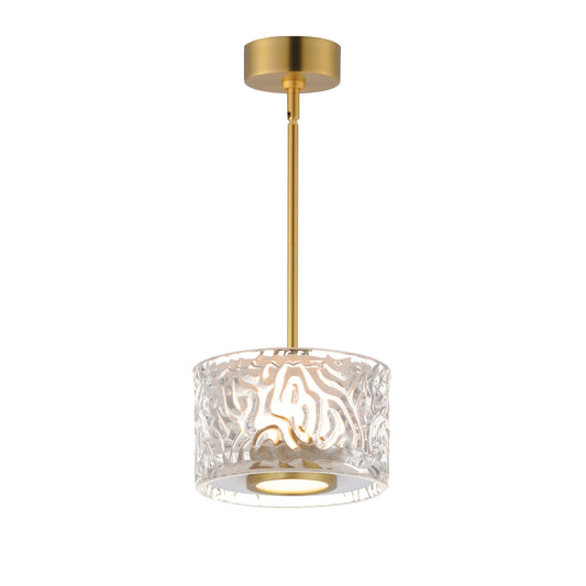 Elysian LED Pendant Natural Aged Brass by ET2