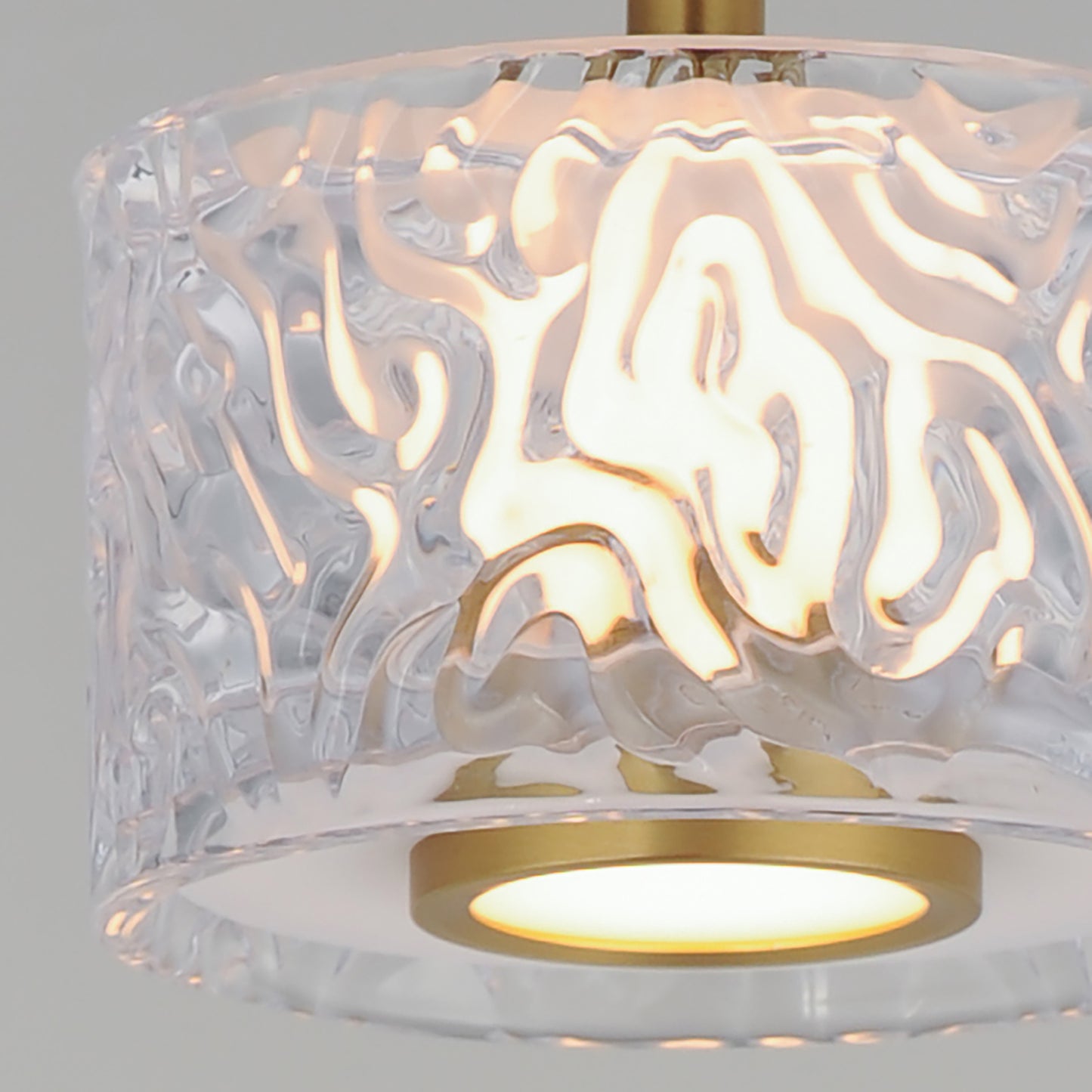 Elysian LED Pendant Natural Aged Brass by ET2