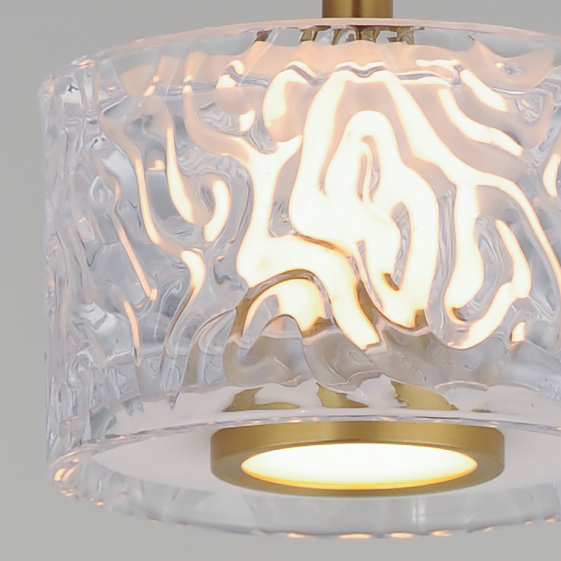 Elysian LED Pendant Natural Aged Brass by ET2