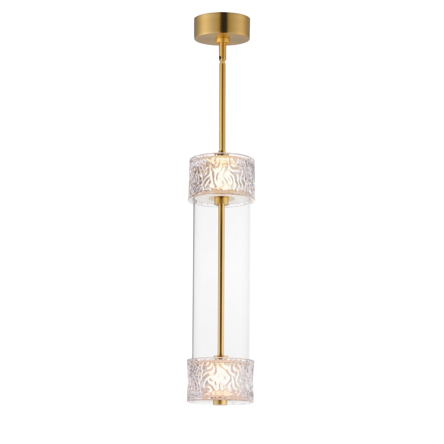 Elysian 2-Light LED Pendant Natural Aged Brass by ET2