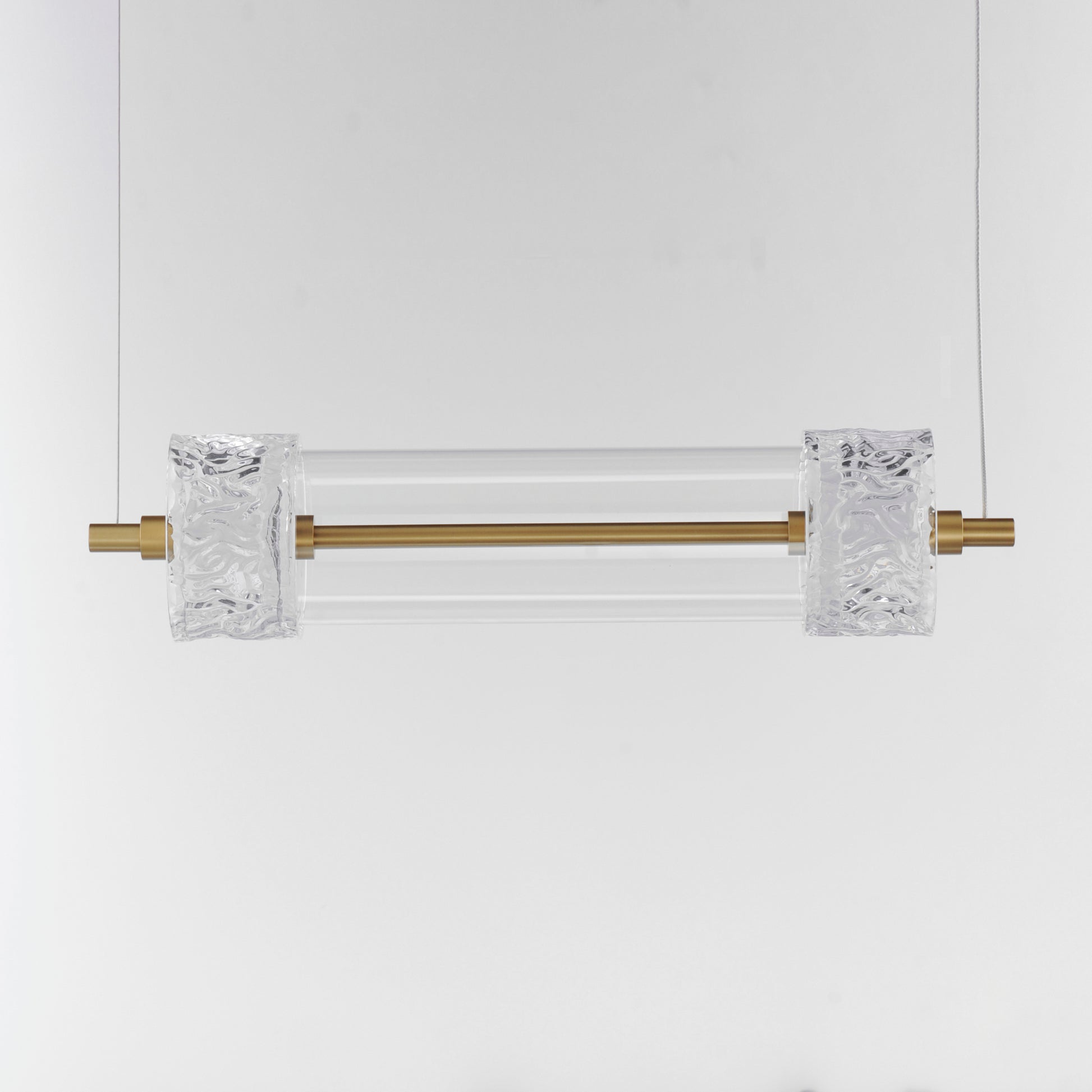 Elysian 2-Light LED Pendant Natural Aged Brass by ET2