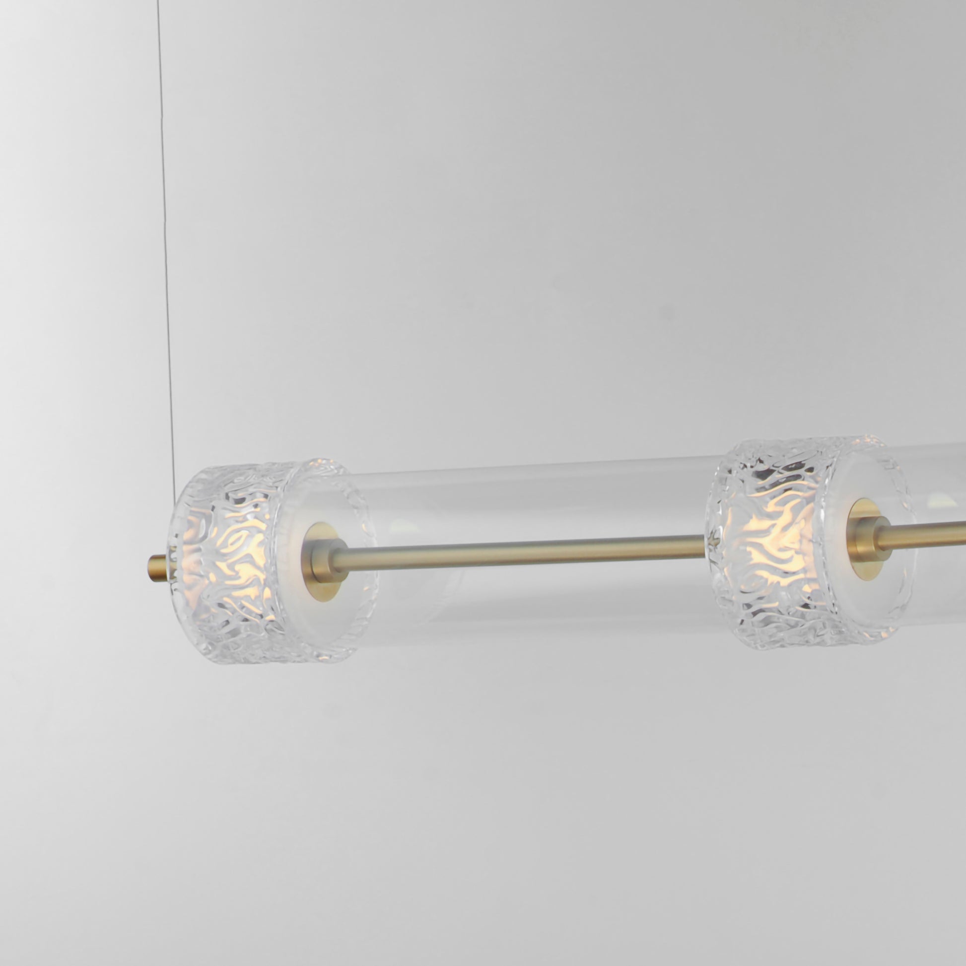 Elysian 4-Light LED Linear Pendant Natural Aged Brass by ET2
