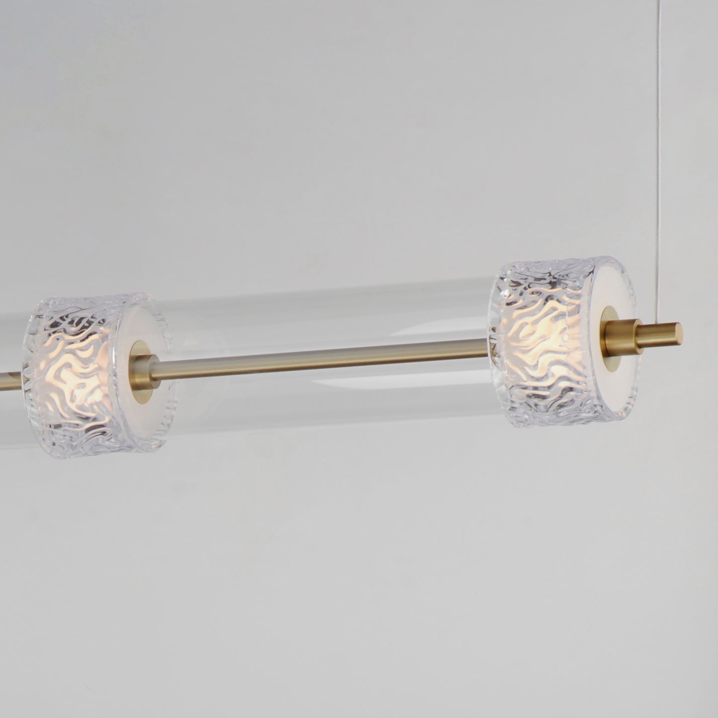 Elysian 4-Light LED Linear Pendant Natural Aged Brass by ET2
