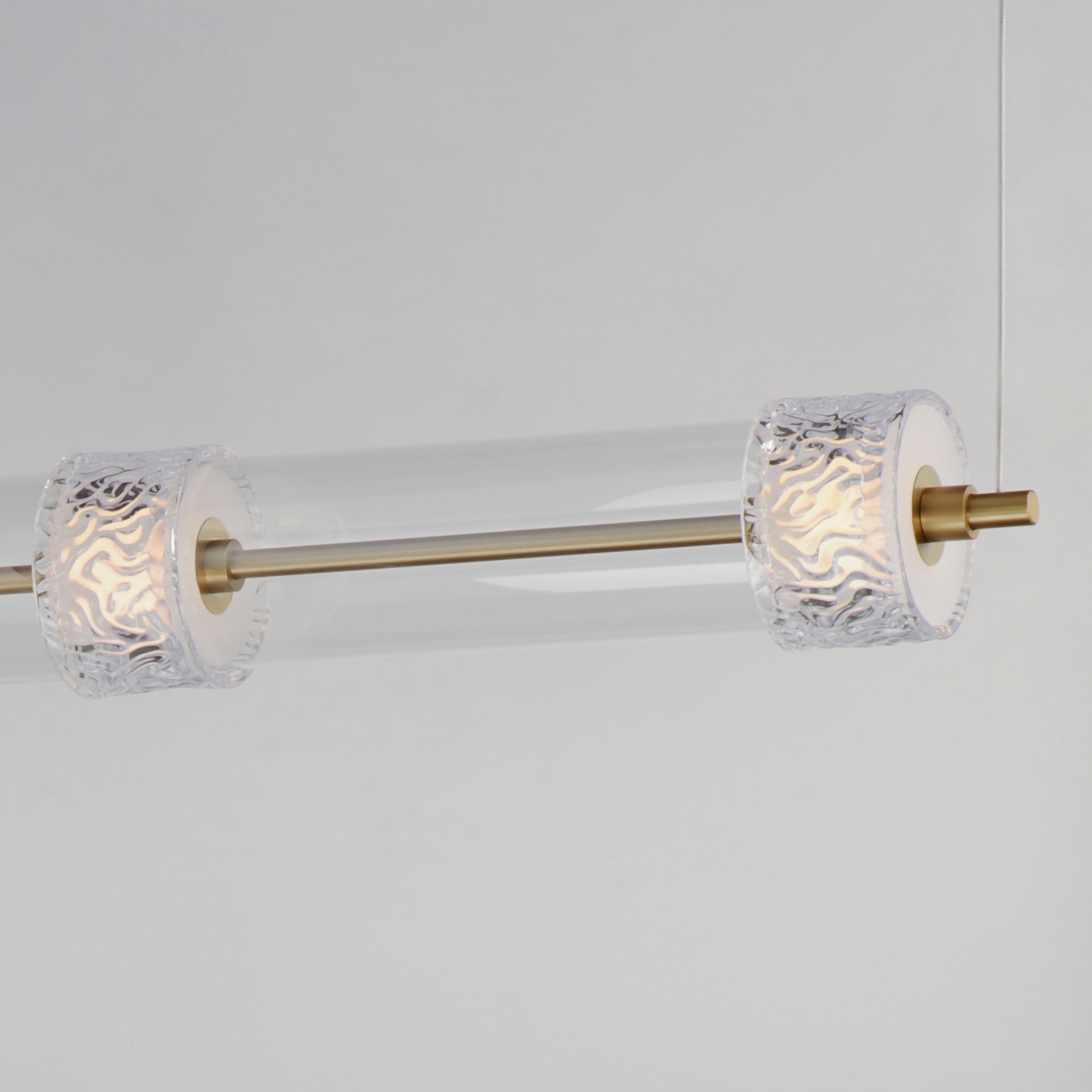 Elysian 4-Light LED Linear Pendant Natural Aged Brass by ET2