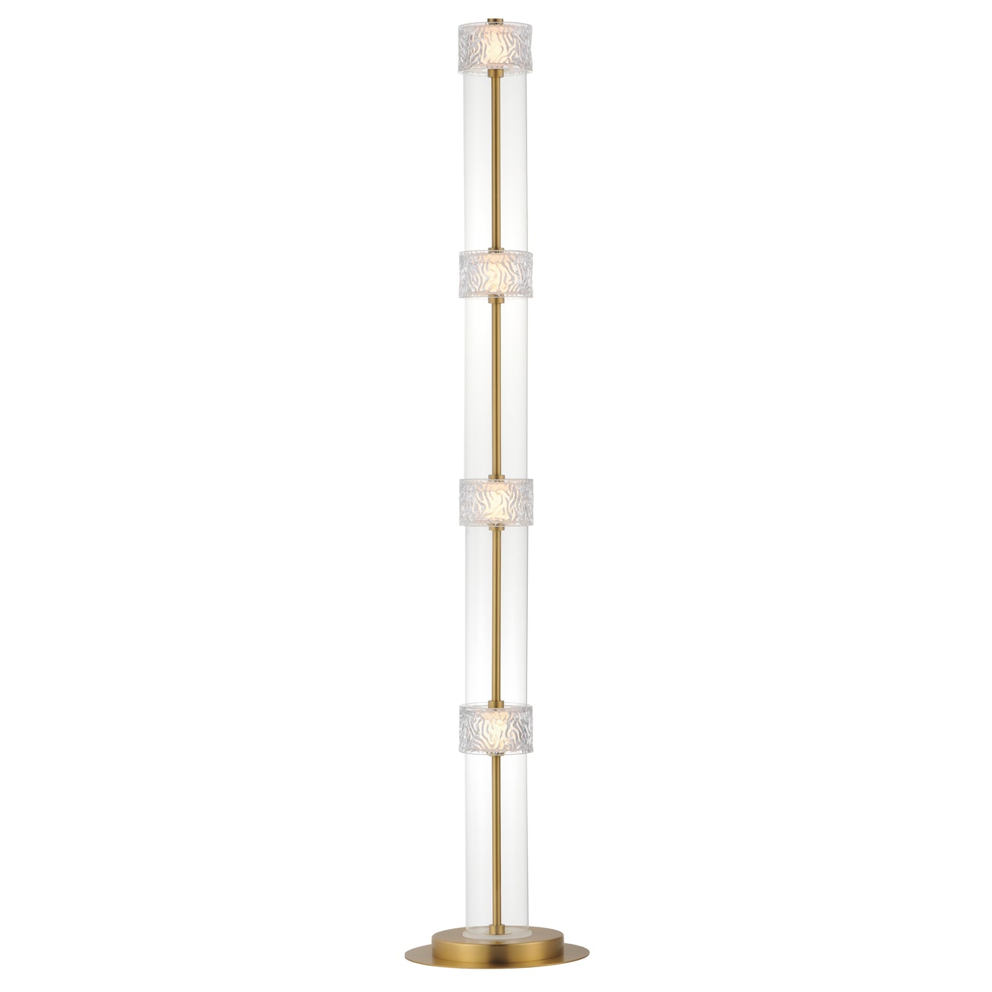 Elysian 4-Light LED Floor Lamp Natural Aged Brass by ET2
