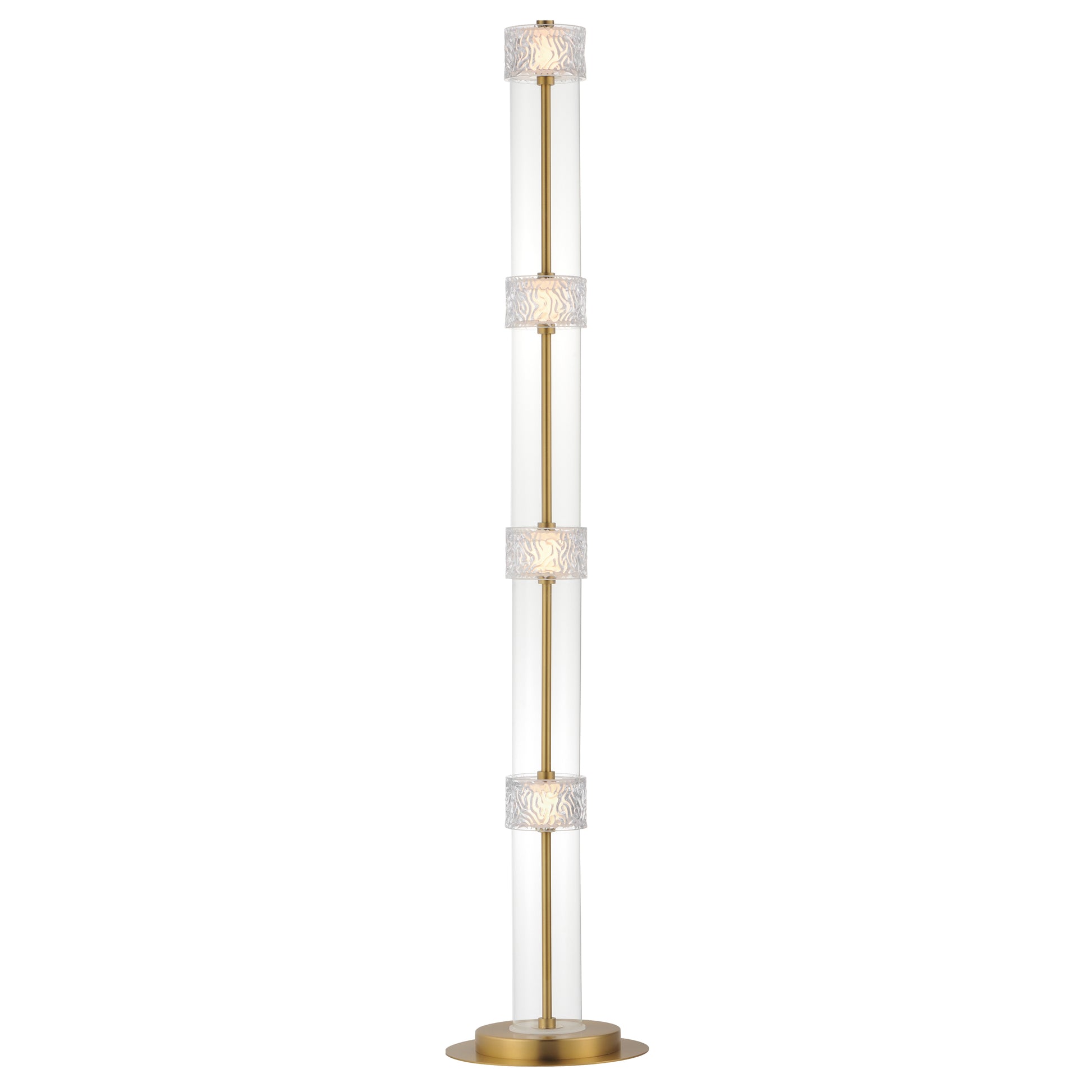 Elysian 4-Light LED Floor Lamp Natural Aged Brass by ET2