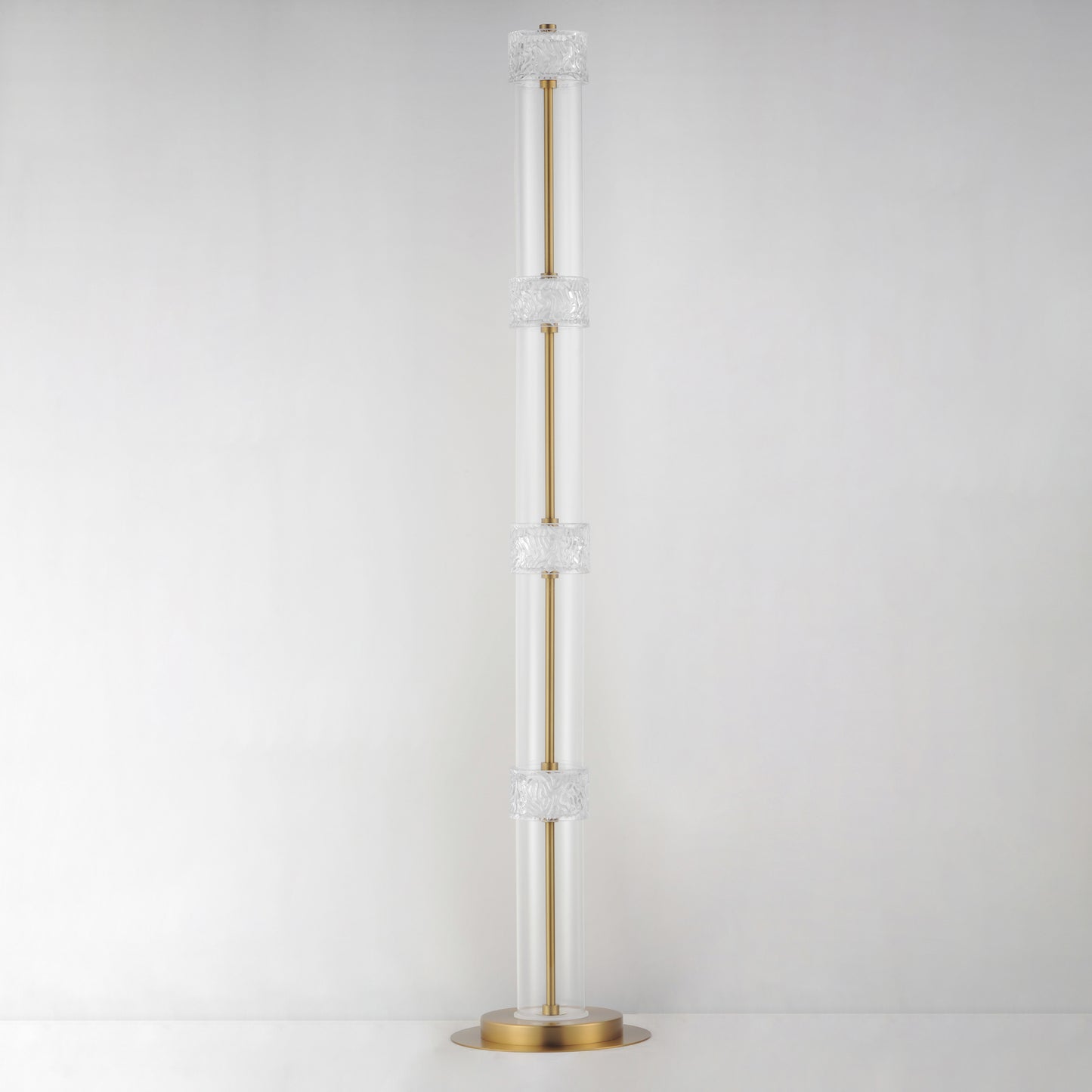Elysian 4-Light LED Floor Lamp Natural Aged Brass by ET2