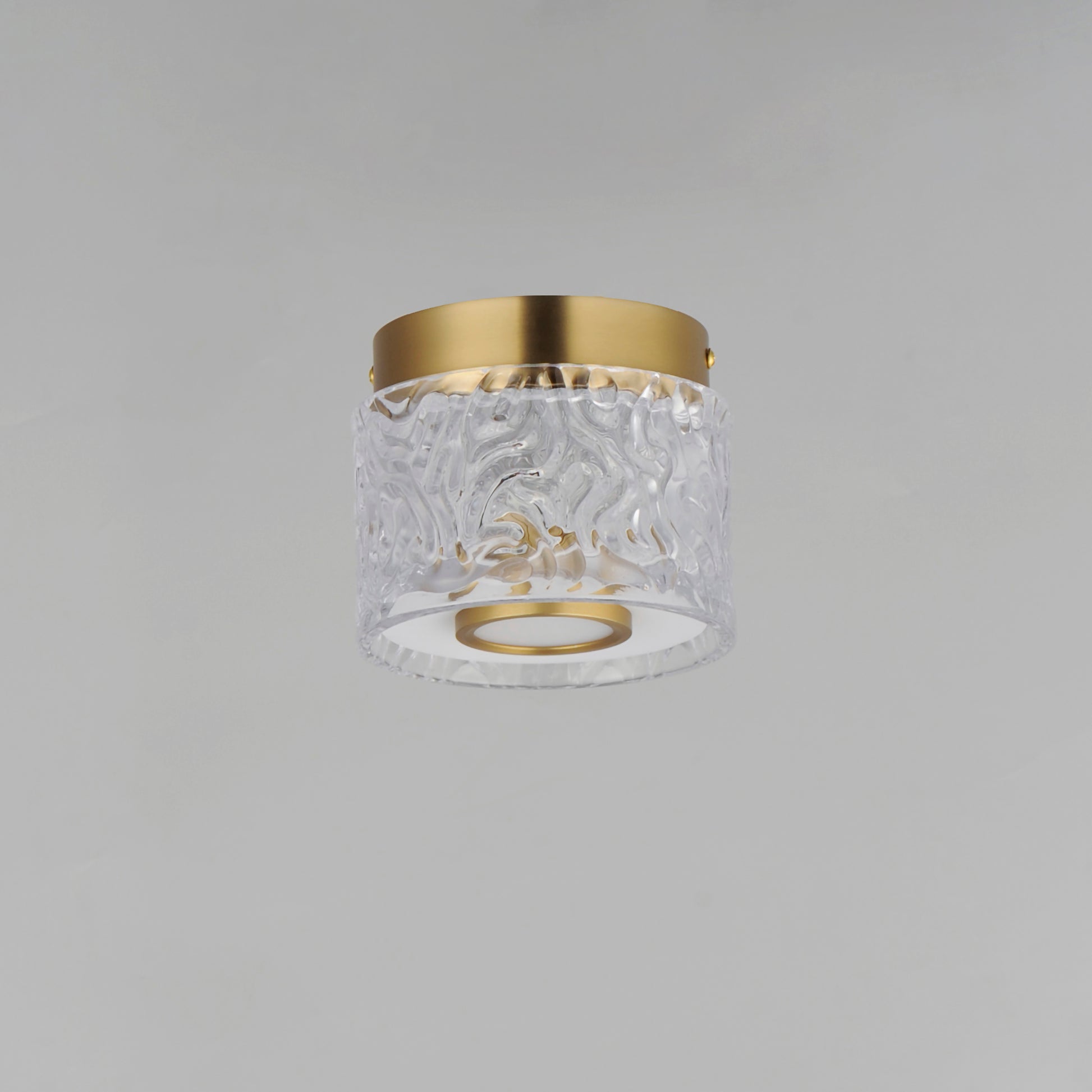 Elysian LED Flush Mount Natural Aged Brass by ET2