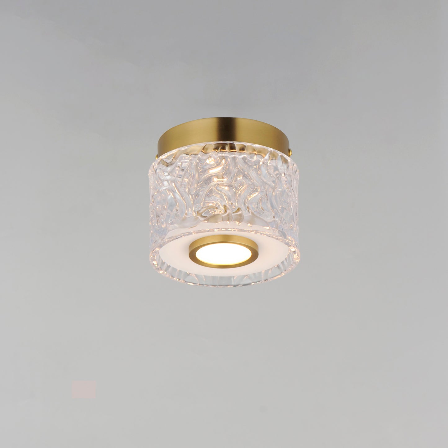 Elysian LED Flush Mount Natural Aged Brass by ET2