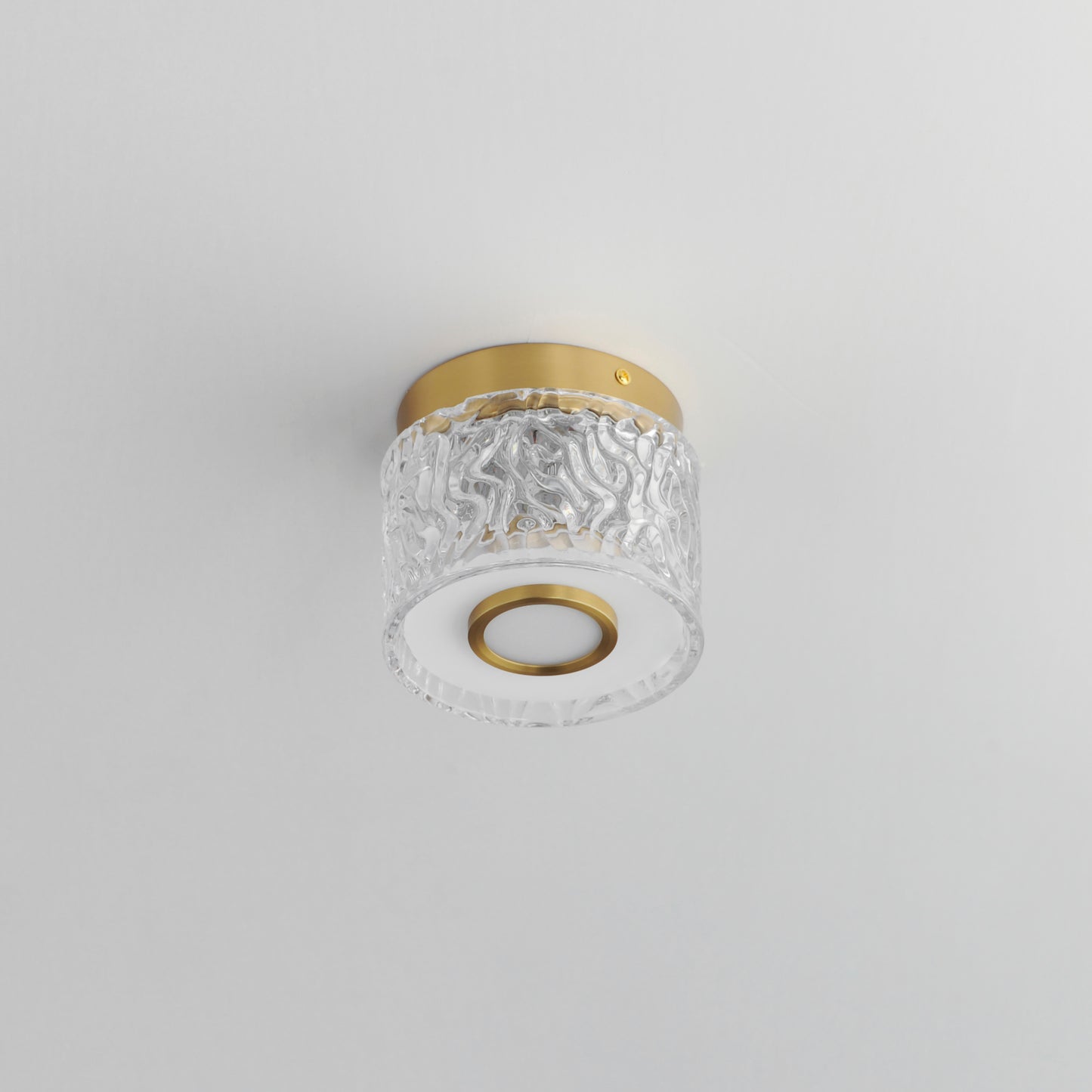 Elysian LED Flush Mount Natural Aged Brass by ET2