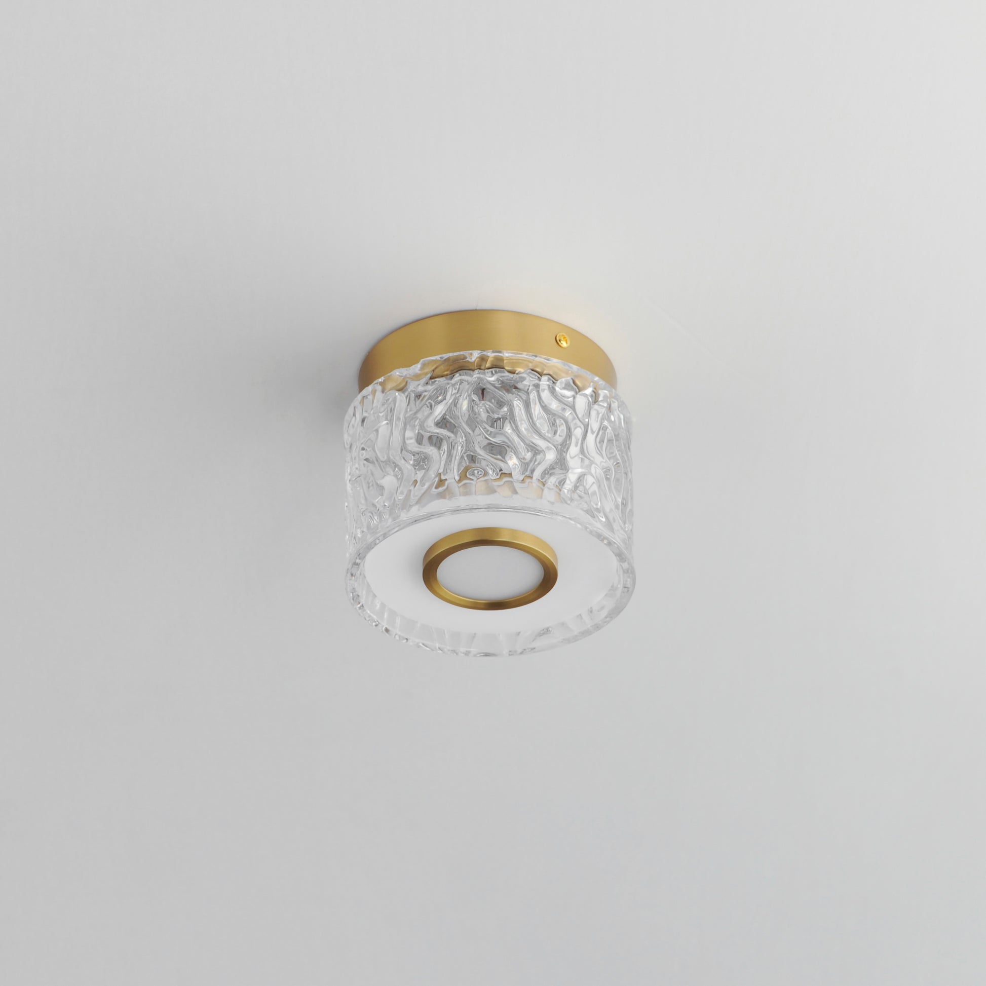 Elysian LED Flush Mount Natural Aged Brass by ET2