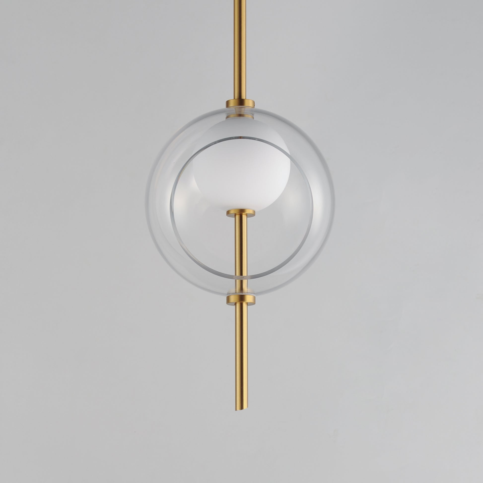 Martini 8" LED Pendant Natural Aged Brass by ET2