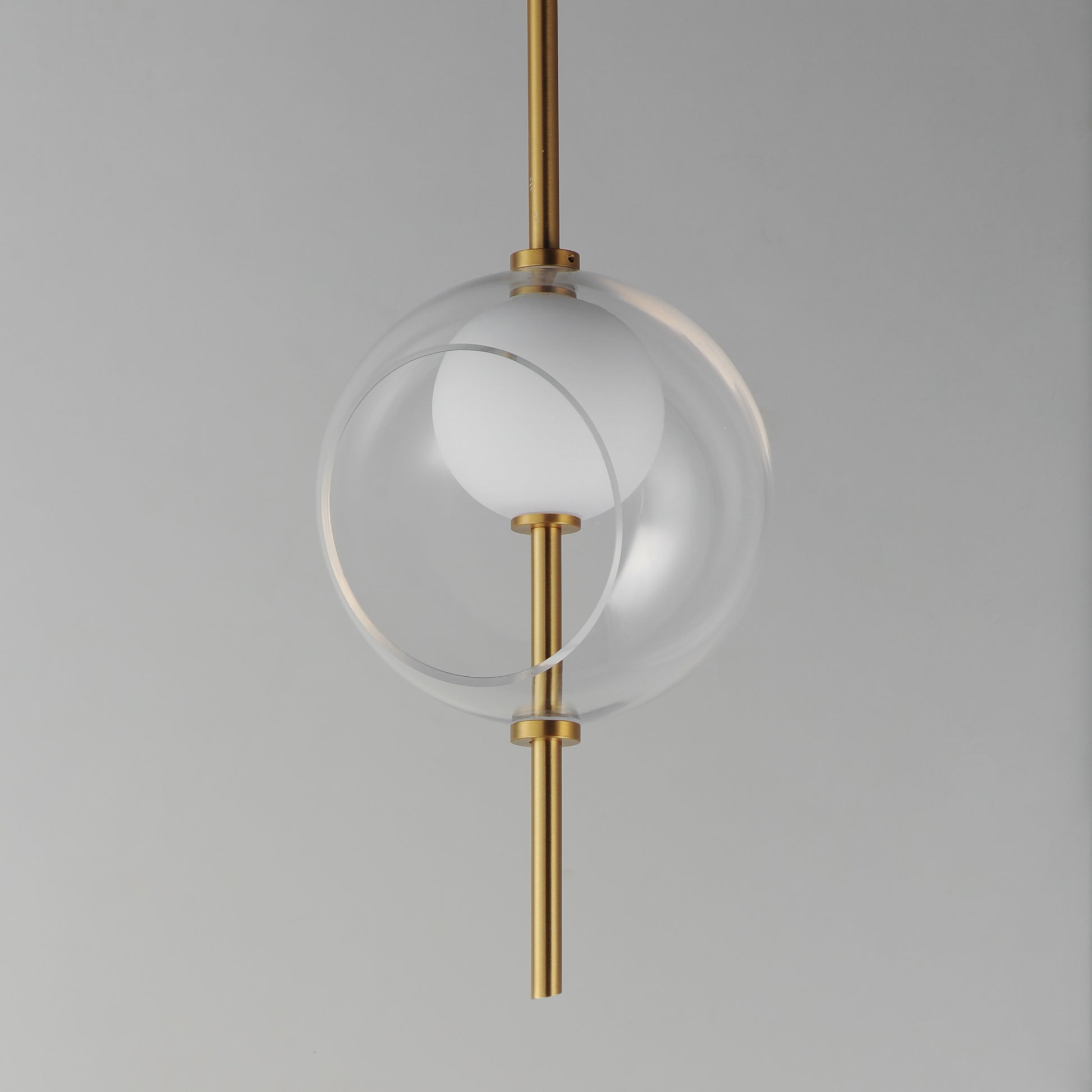 Martini 8" LED Pendant Natural Aged Brass by ET2