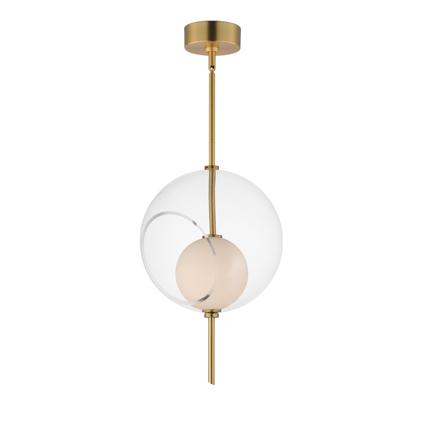 Martini 12" LED Pendant Natural Aged Brass by ET2