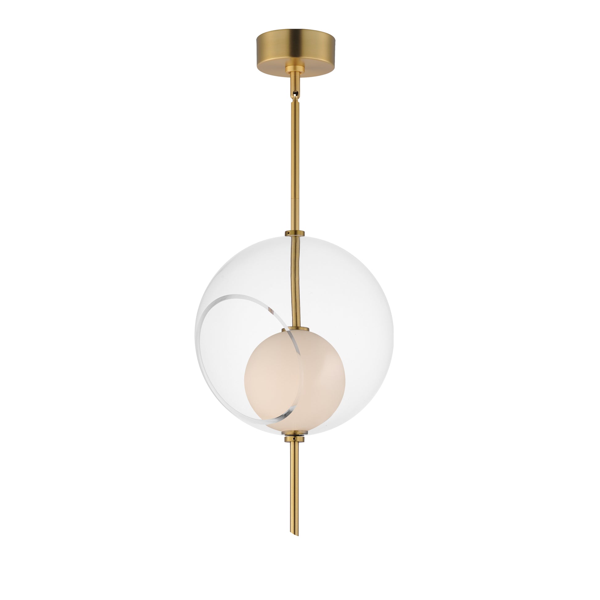 Martini 12" LED Pendant Natural Aged Brass by ET2