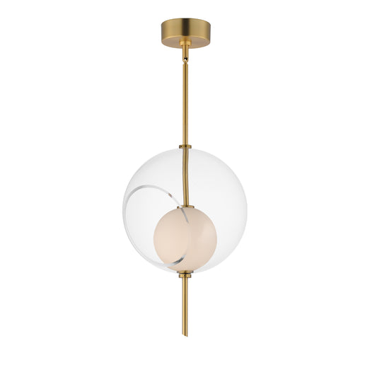 Martini 12" LED Pendant Natural Aged Brass by ET2