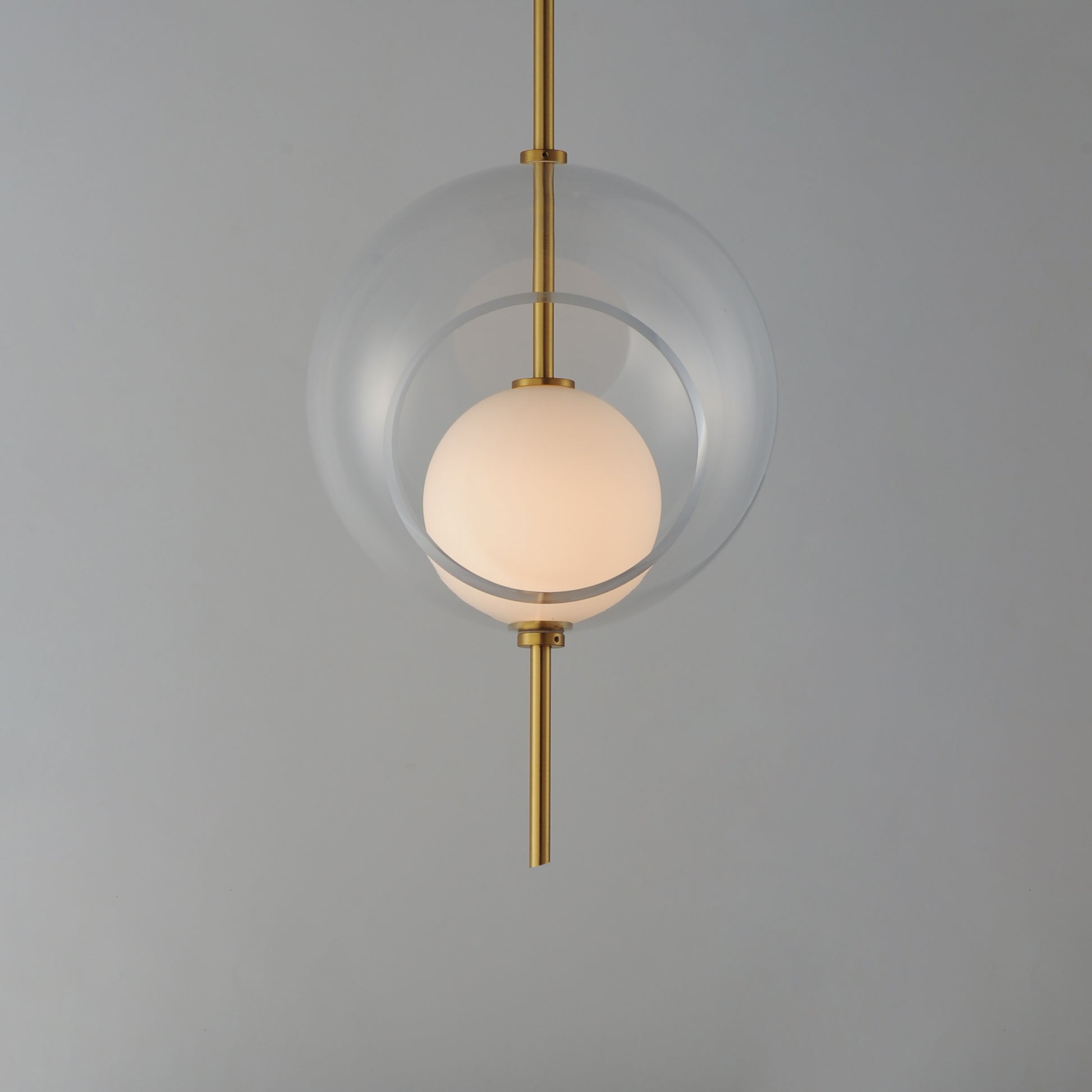 Martini 12" LED Pendant Natural Aged Brass by ET2
