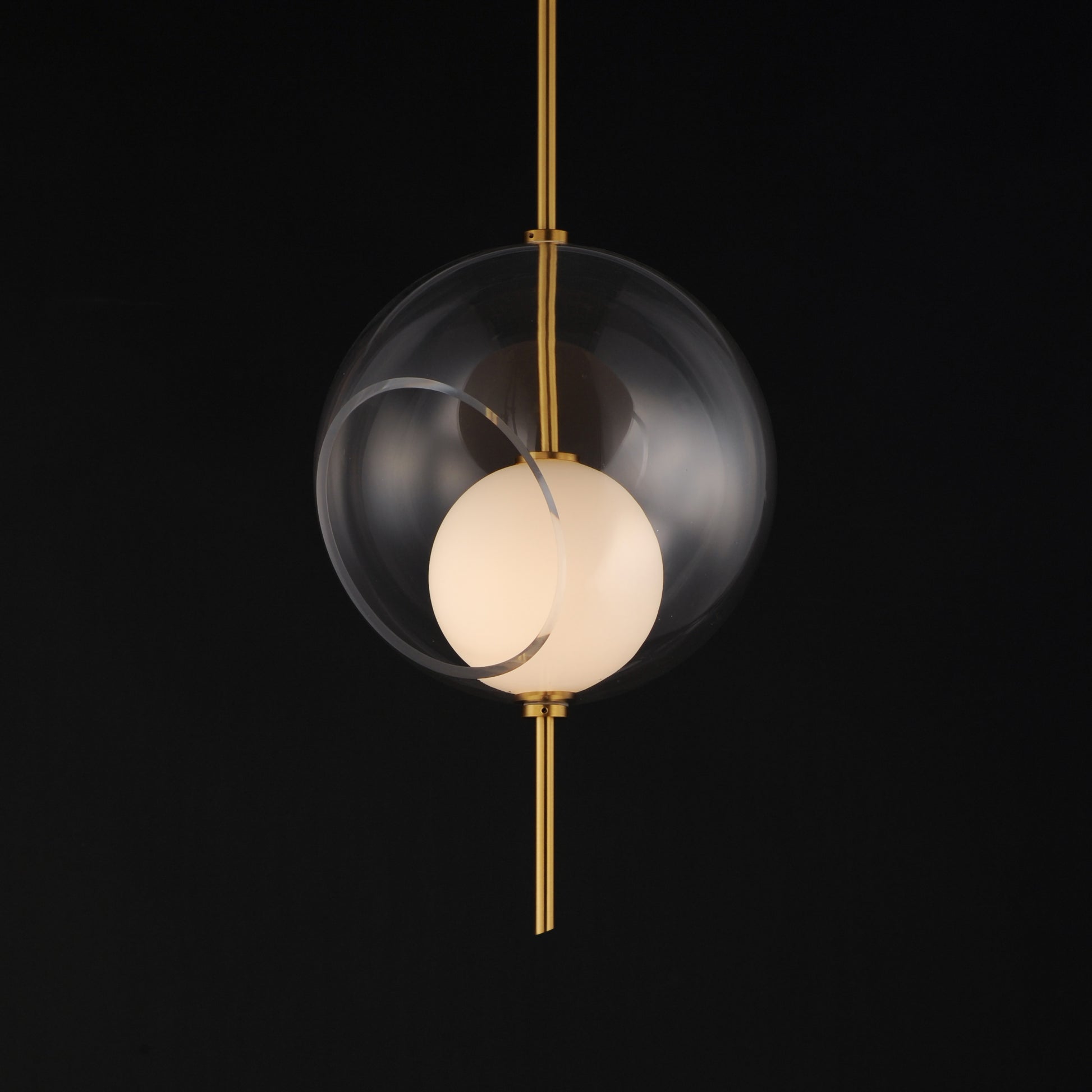 Martini 12" LED Pendant Natural Aged Brass by ET2