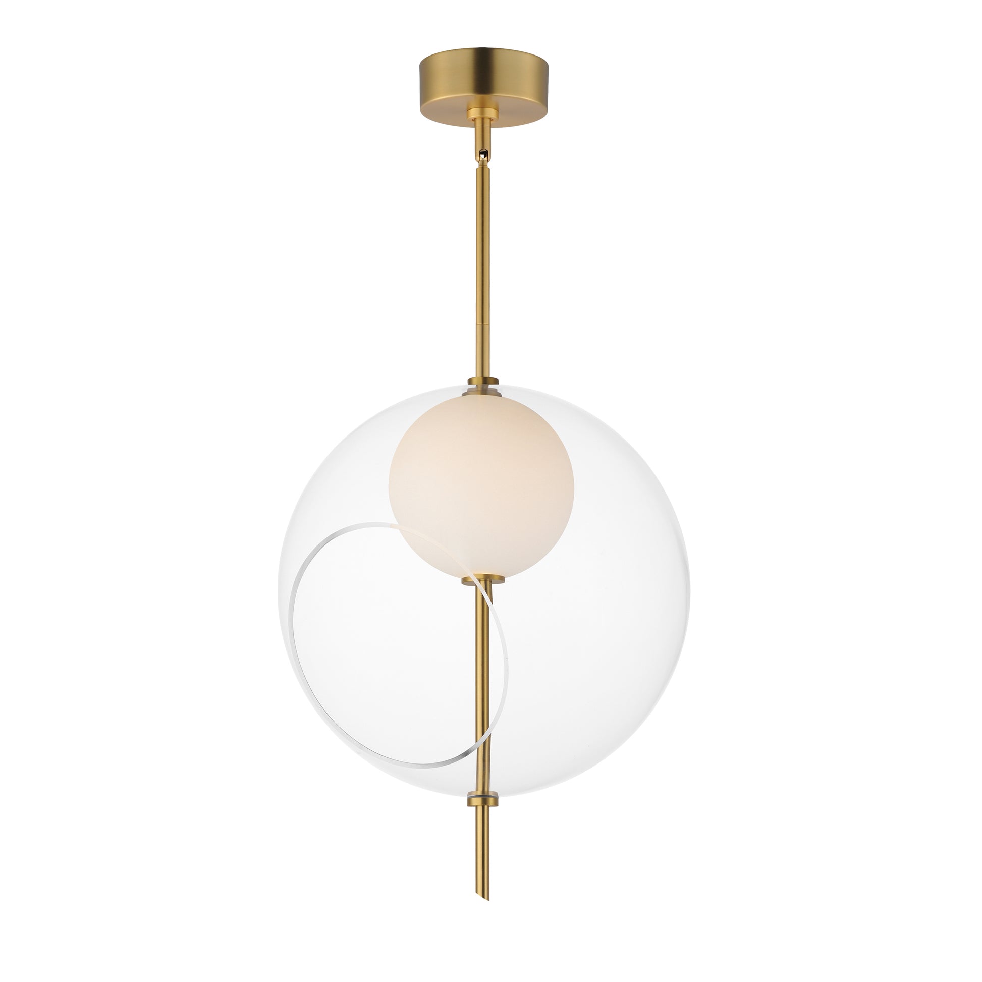 Martini 16" LED Pendant Natural Aged Brass by ET2