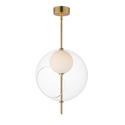 Martini 16" LED Pendant Natural Aged Brass by ET2