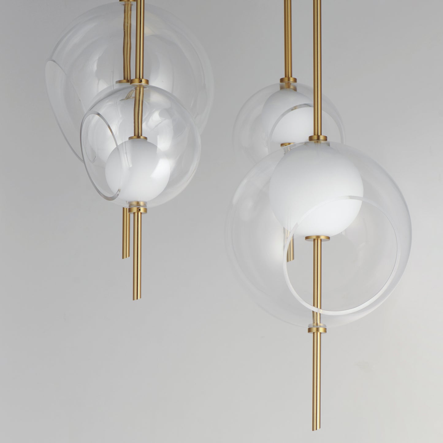Martini 4-Light LED Pendant Natural Aged Brass by ET2