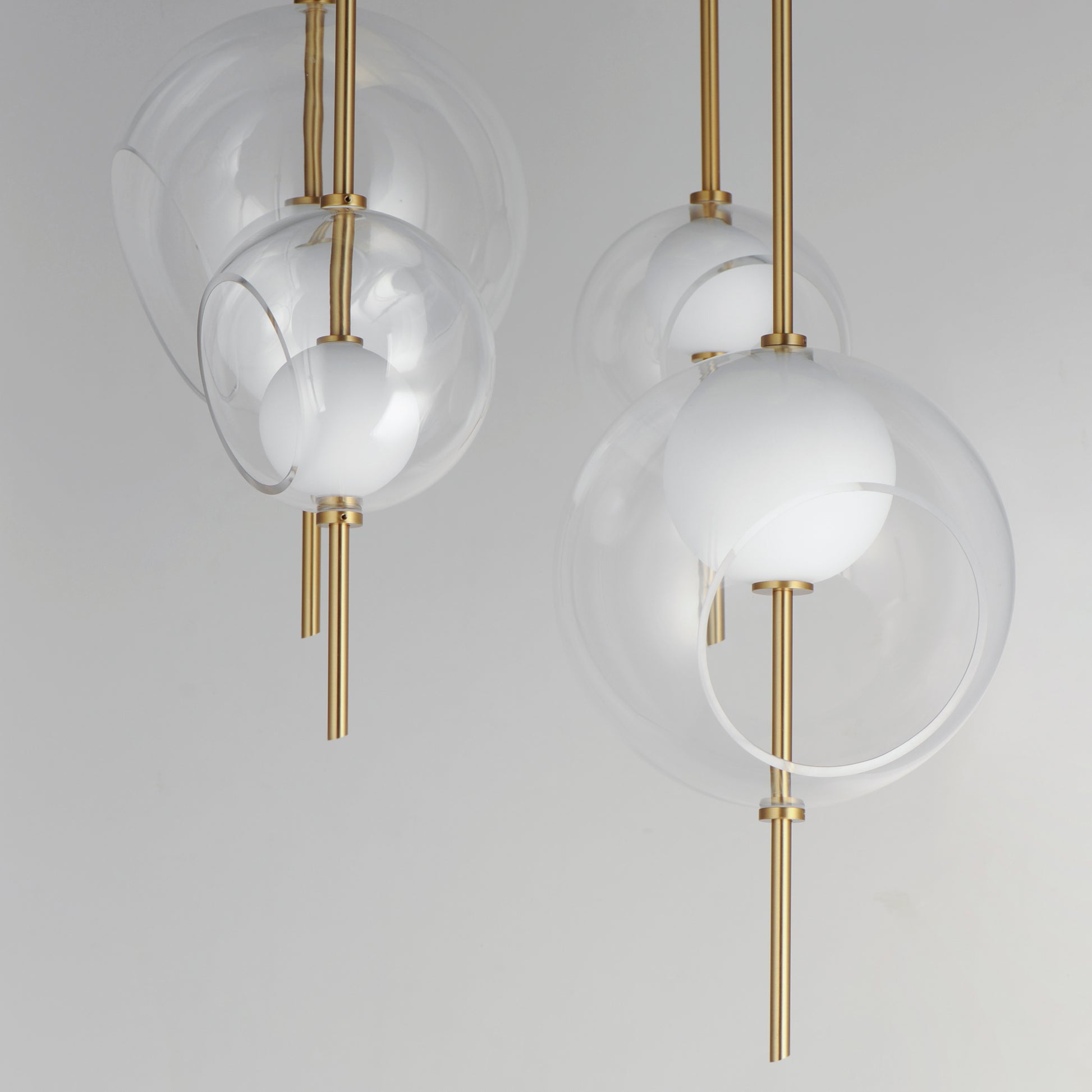 Martini 4-Light LED Pendant Natural Aged Brass by ET2