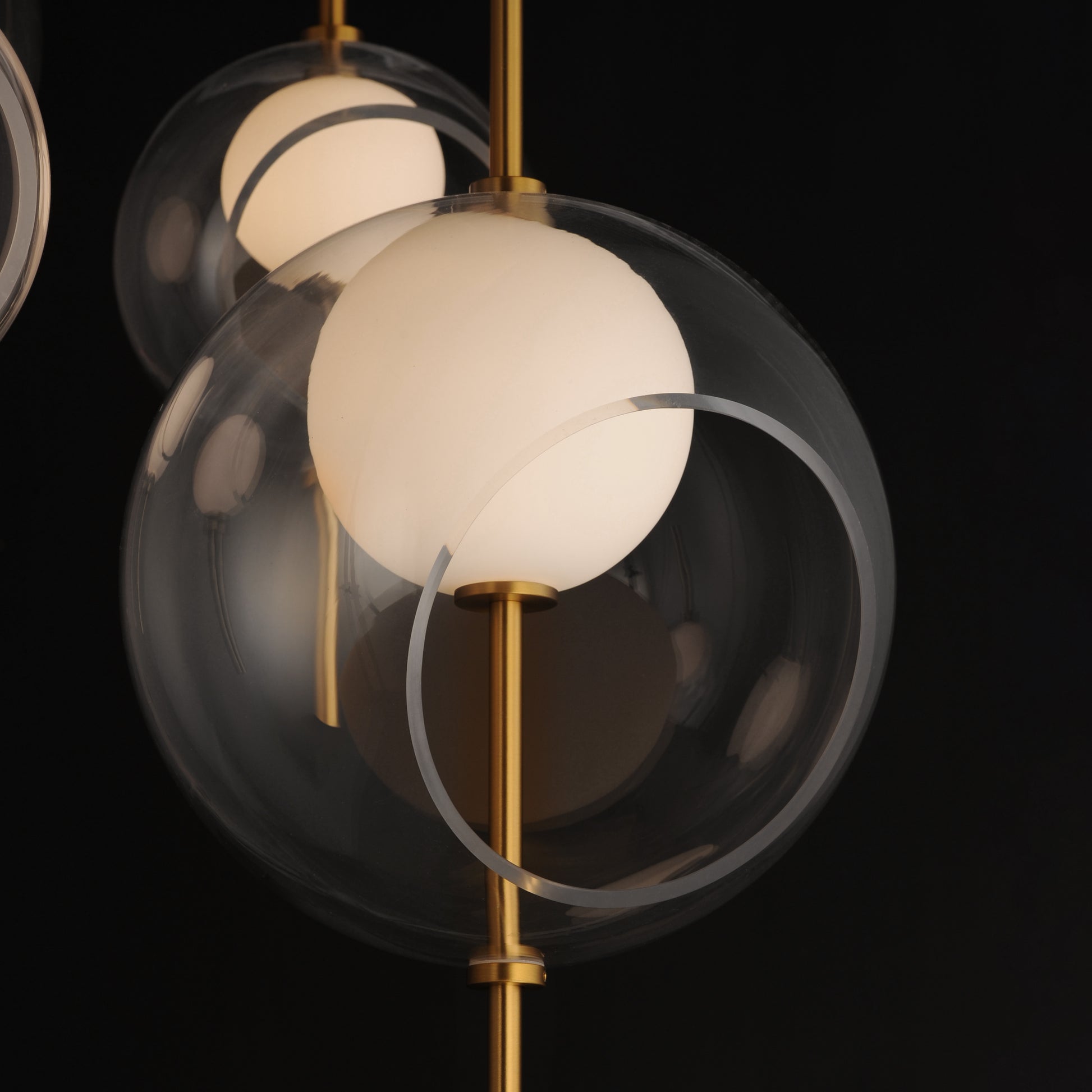 Martini 4-Light LED Pendant Natural Aged Brass by ET2