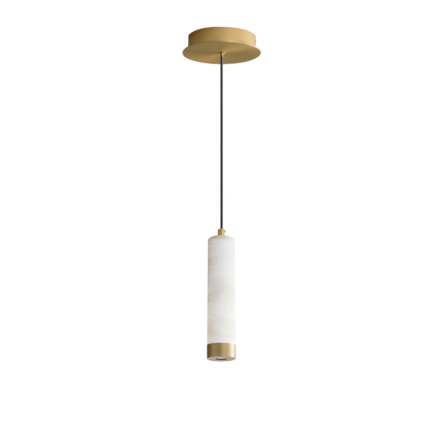 Aragon 9" LED Pendant White Alabaster/Gold by ET2