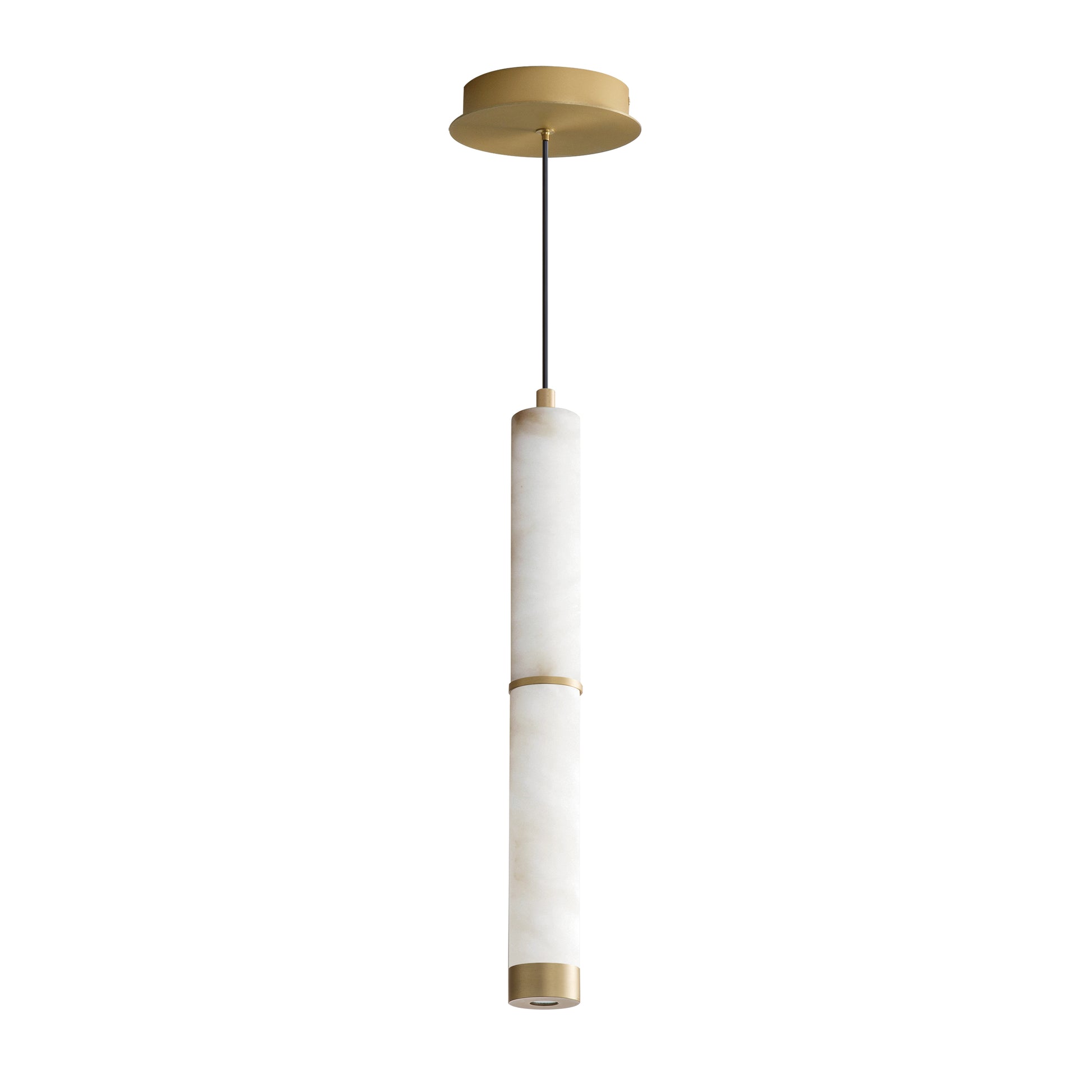 Aragon 17" LED Pendant White Alabaster/Gold by ET2