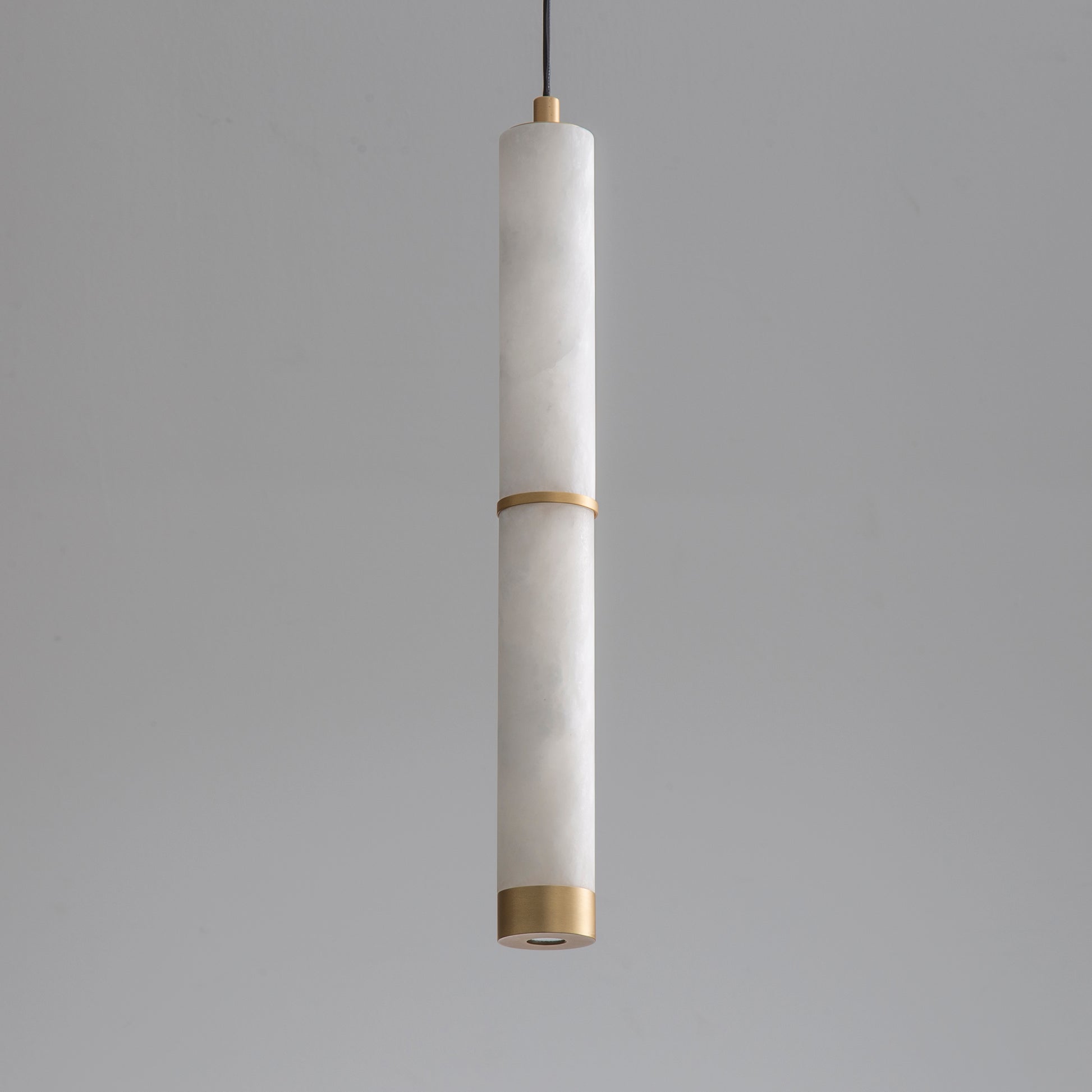 Aragon 17" LED Pendant White Alabaster/Gold by ET2