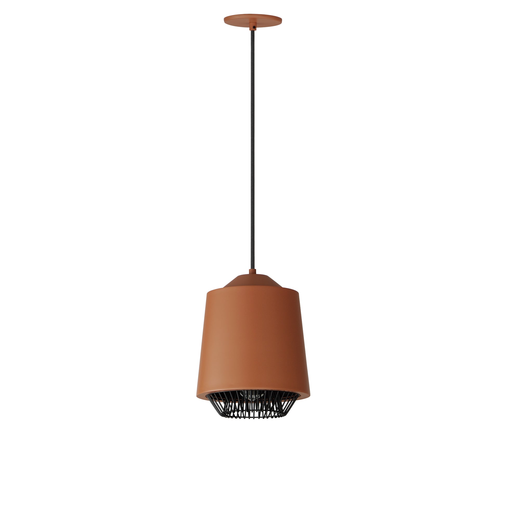 Phoenix 9" LED Pendant Brick/Black by ET2