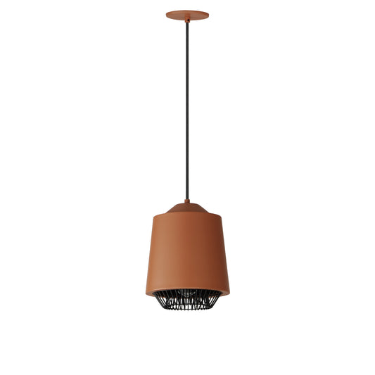 Phoenix 9" LED Pendant Brick/Black by ET2